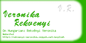 veronika rekvenyi business card